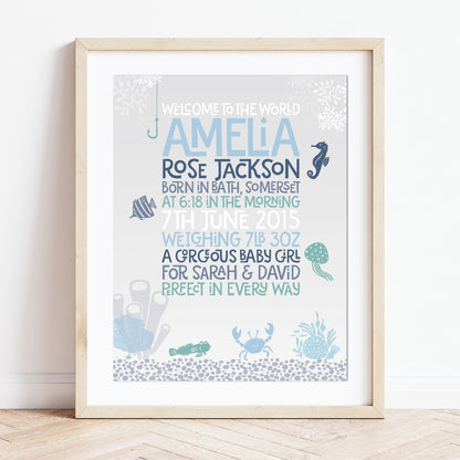 Custom Baby Print - Under The Sea