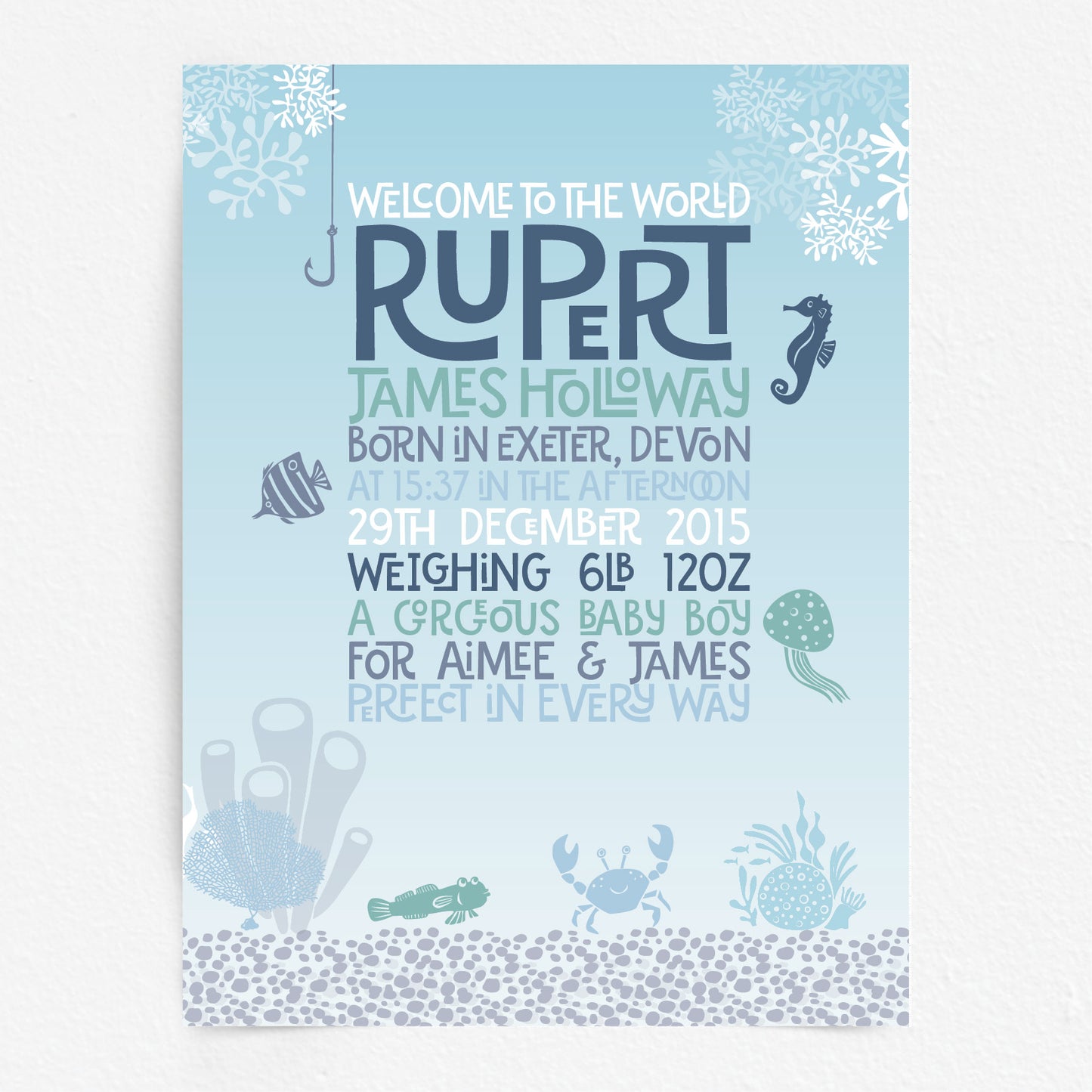 Custom Baby Print - Under The Sea