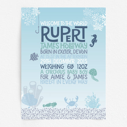 Custom Baby Print - Under The Sea