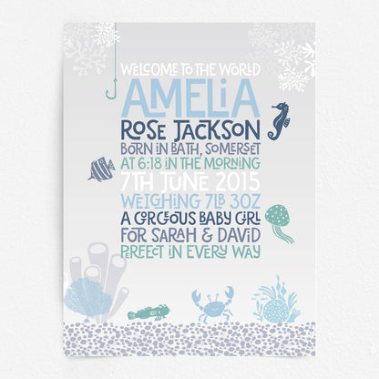 Custom Baby Print - Under The Sea