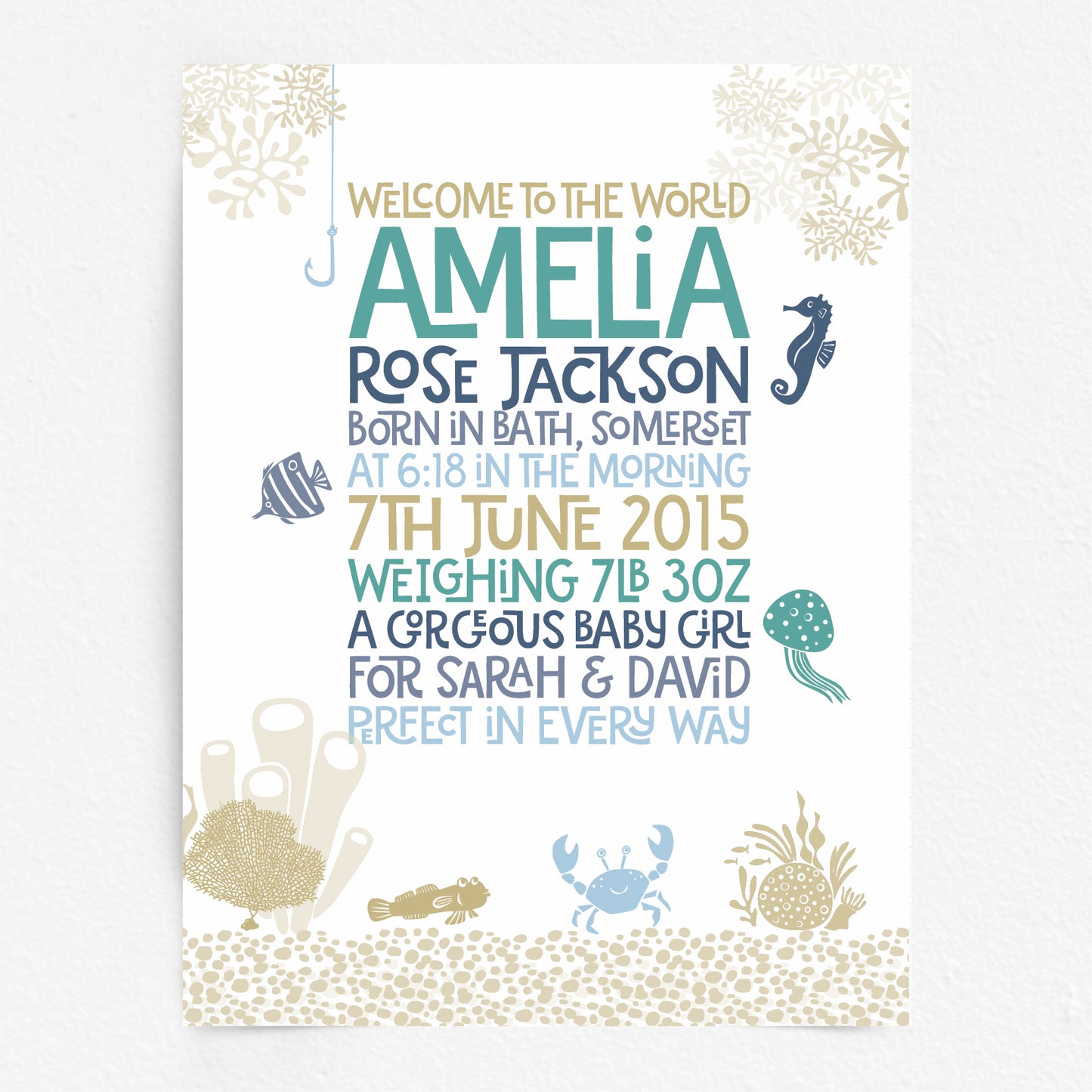 Custom Baby Print - Under The Sea