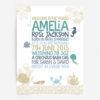 Custom Baby Print - Under The Sea