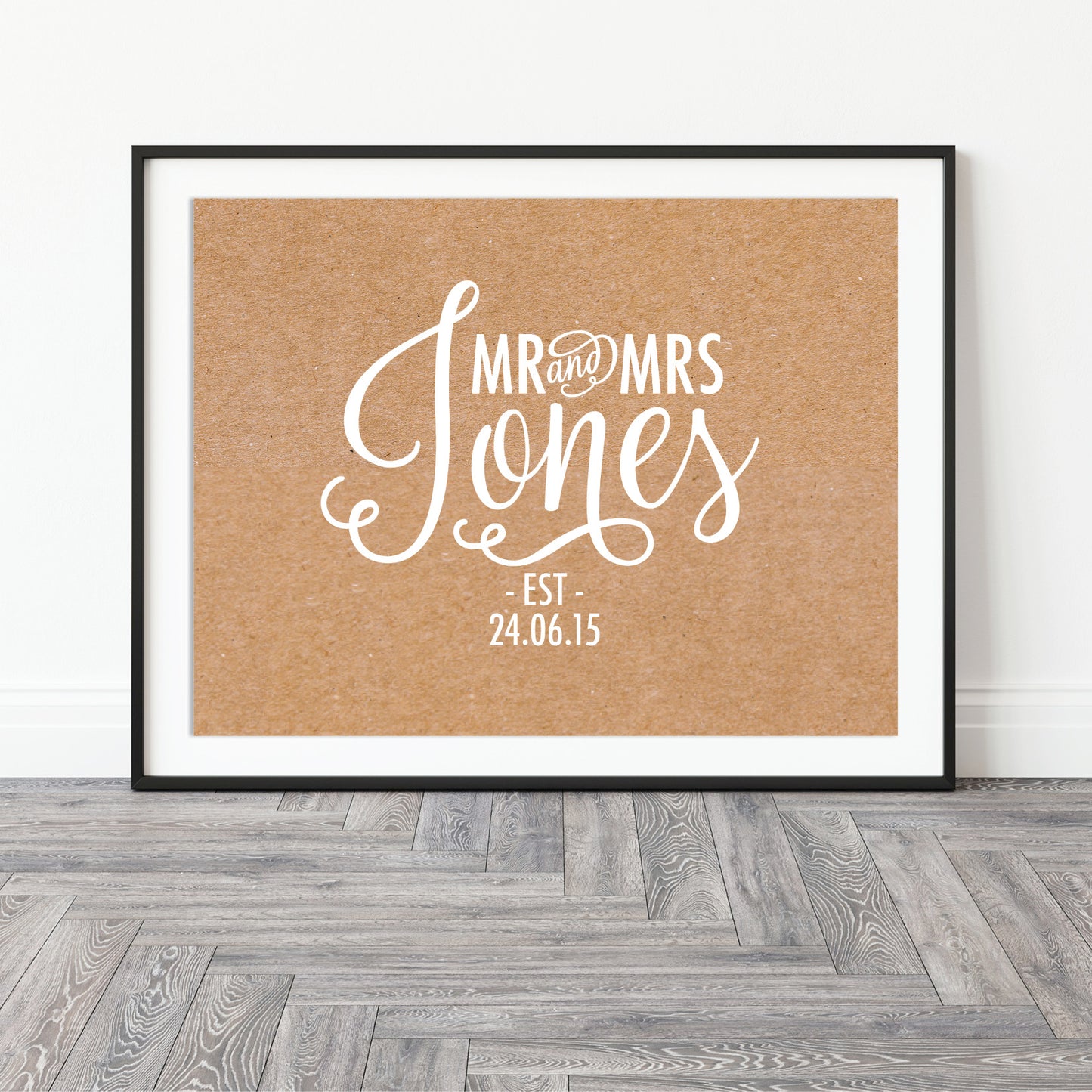 Custom Mr & Mrs Print - Script Name
