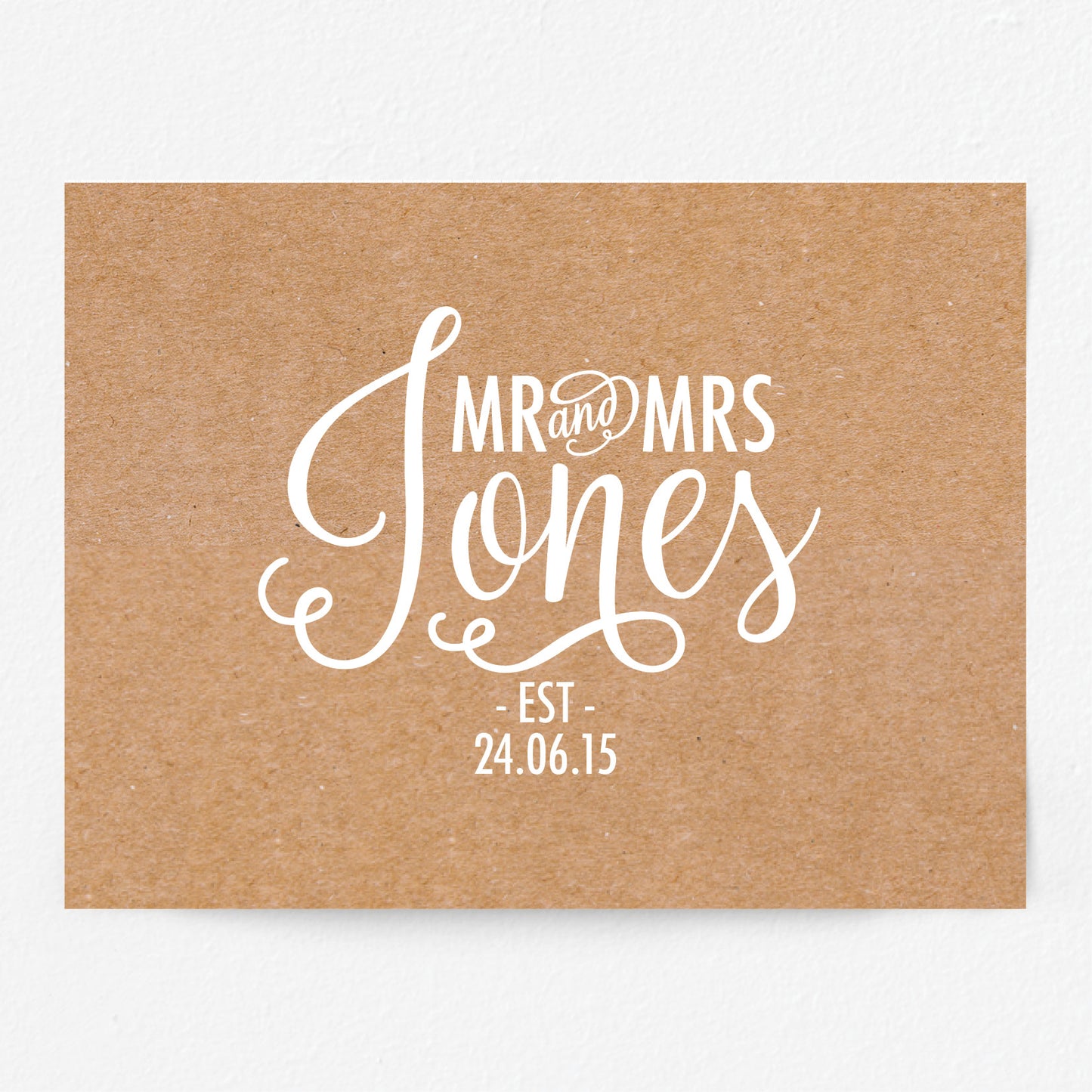 Custom Mr & Mrs Print - Script Name
