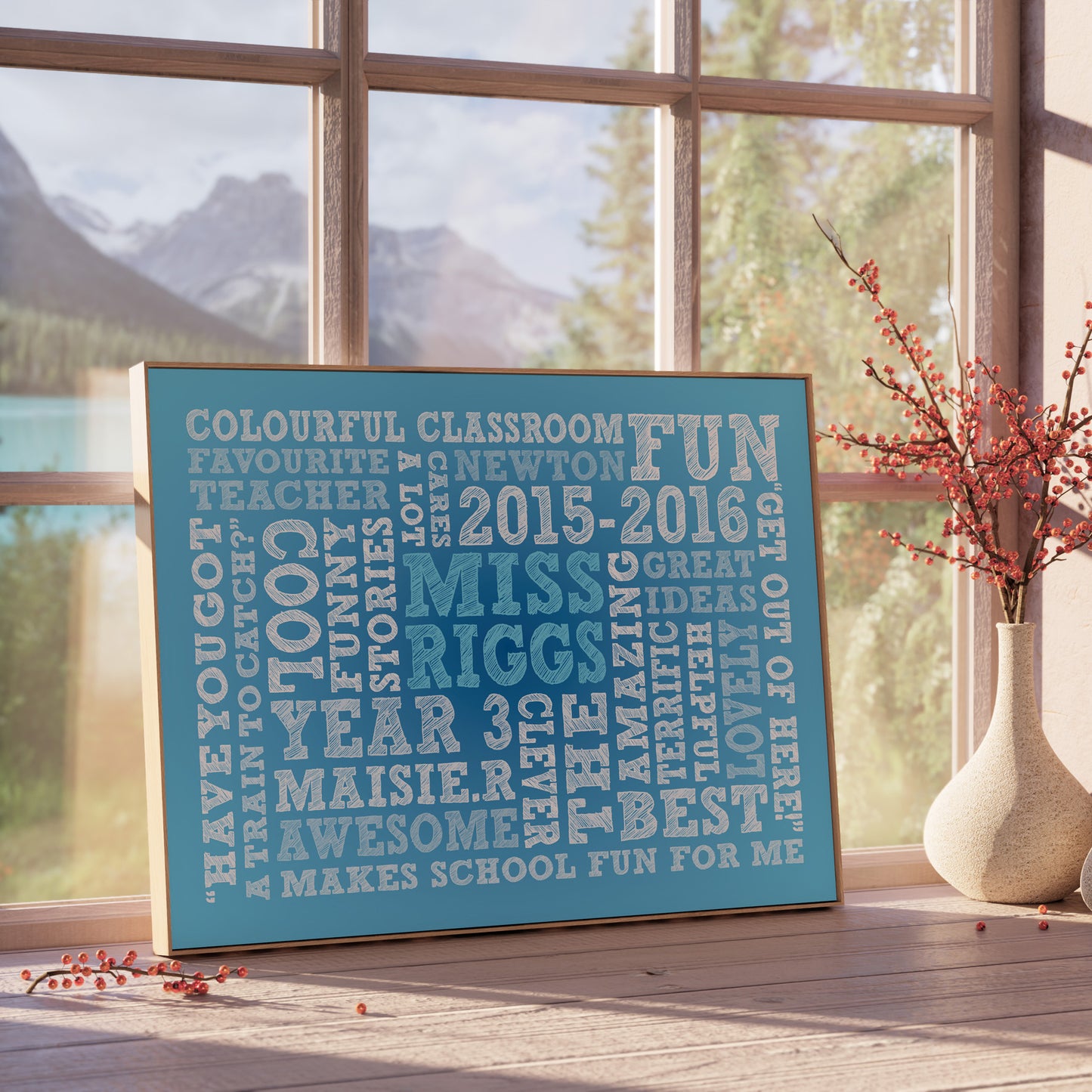 Custom Teacher Word Art Print