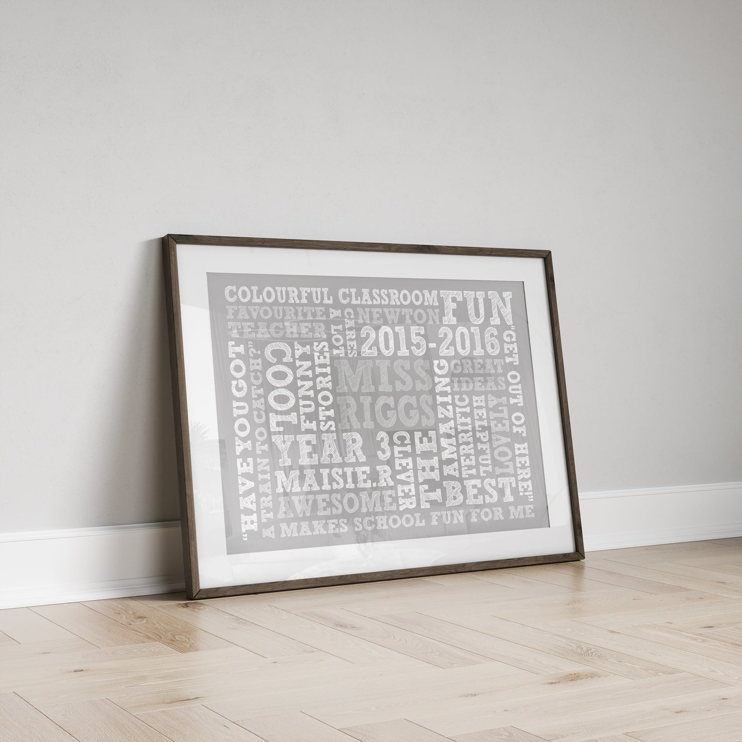 Custom Teacher Word Art Print