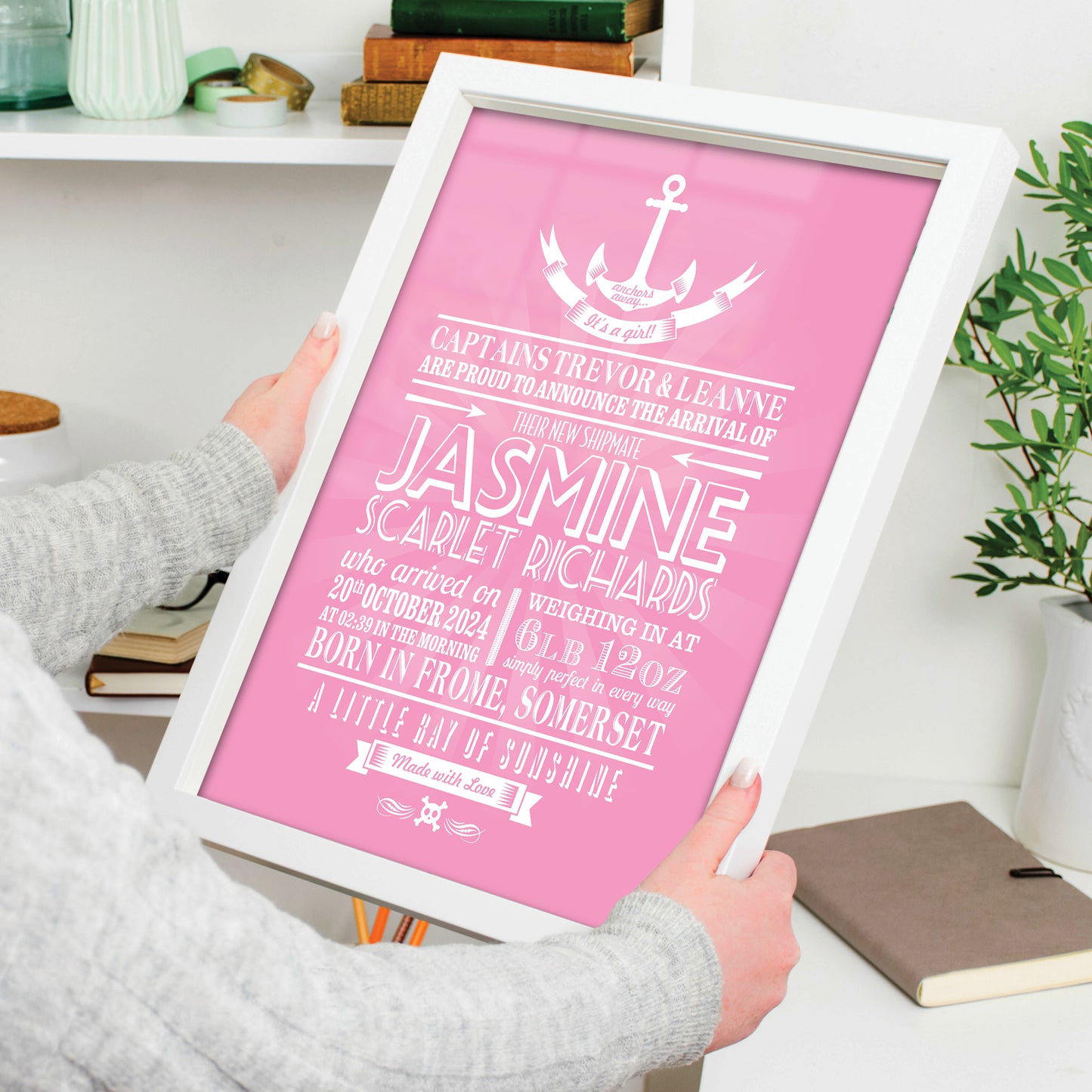 Custom Baby Print - Nautical Anchor