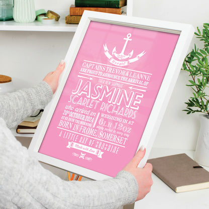 Custom Baby Print - Nautical Anchor