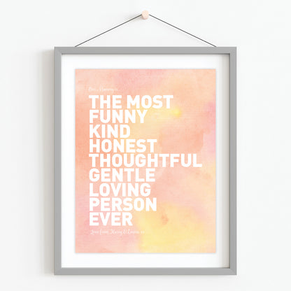 Custom Best Mum Print - Our Mummy Is...