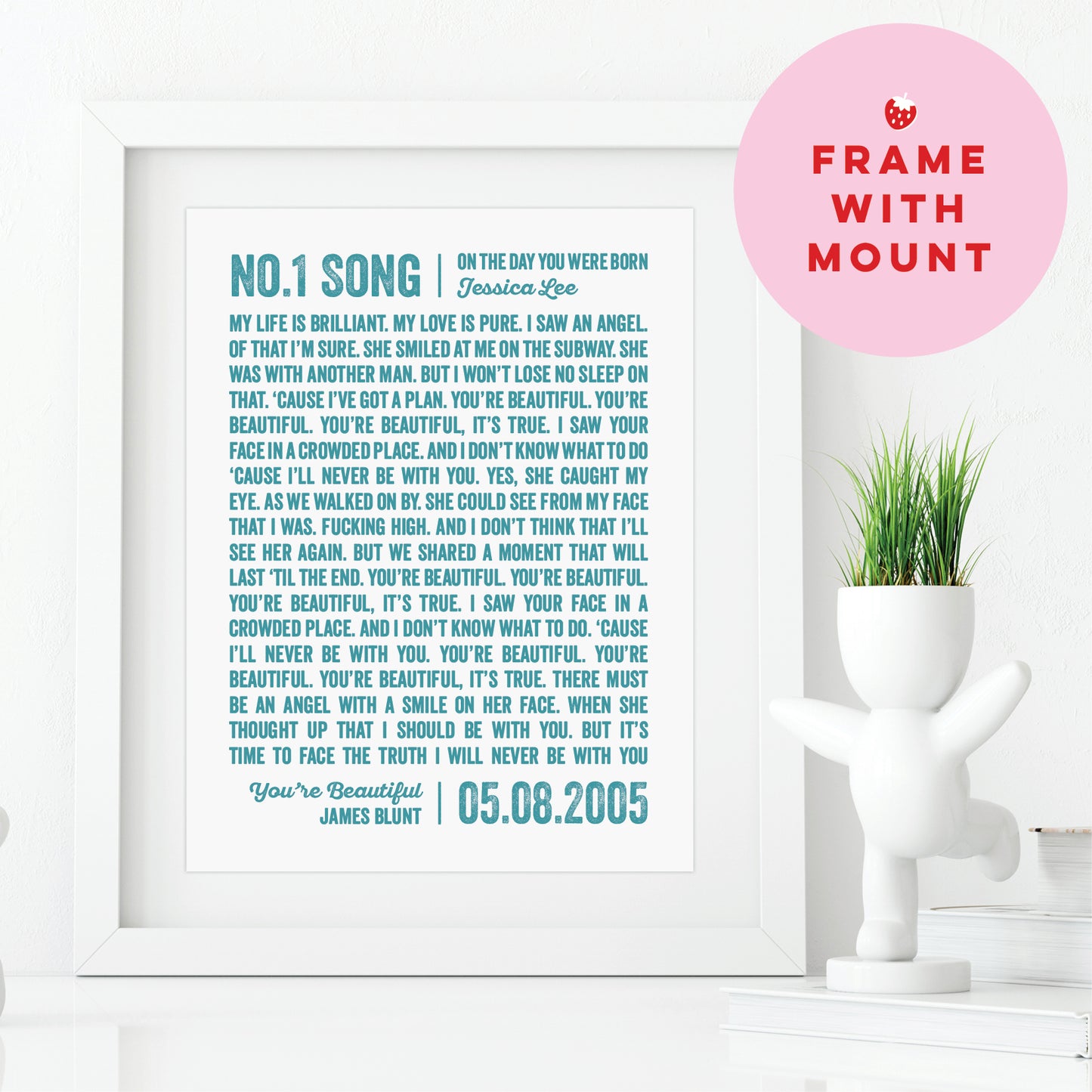 Custom Music Print - Birthday Number One Song