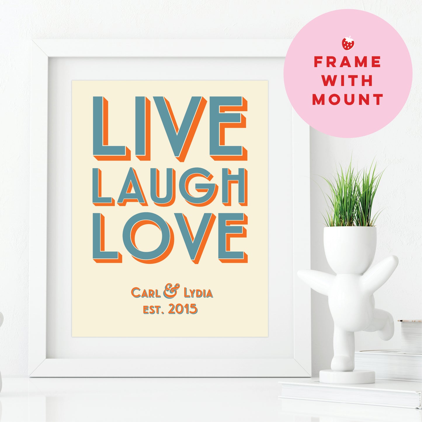 Custom Couples Print - Live Laugh Love