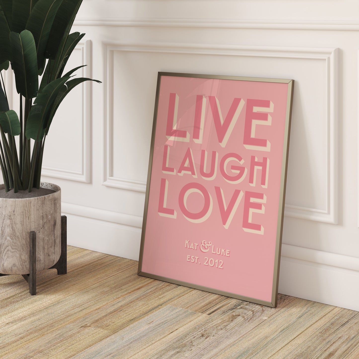 Custom Couples Print - Live Laugh Love