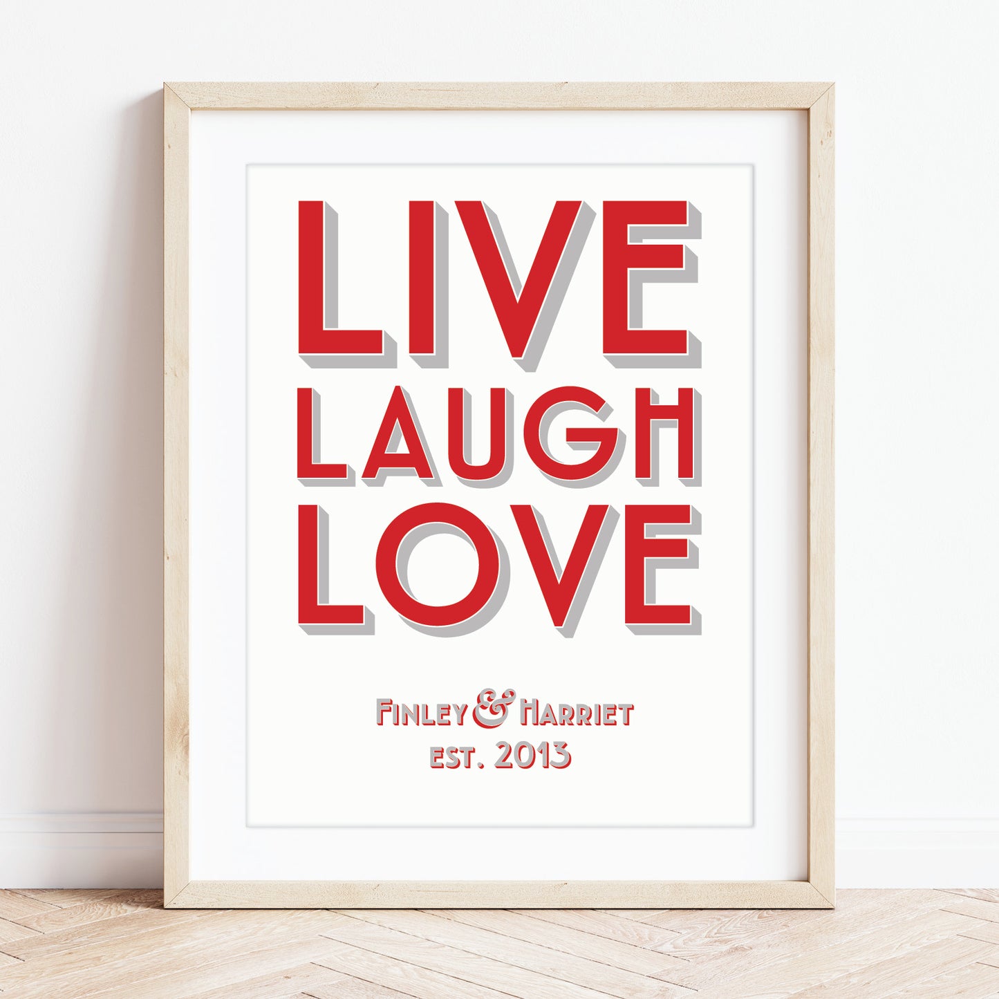Custom Couples Print - Live Laugh Love