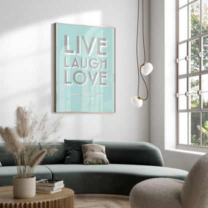 Custom Couples Print - Live Laugh Love