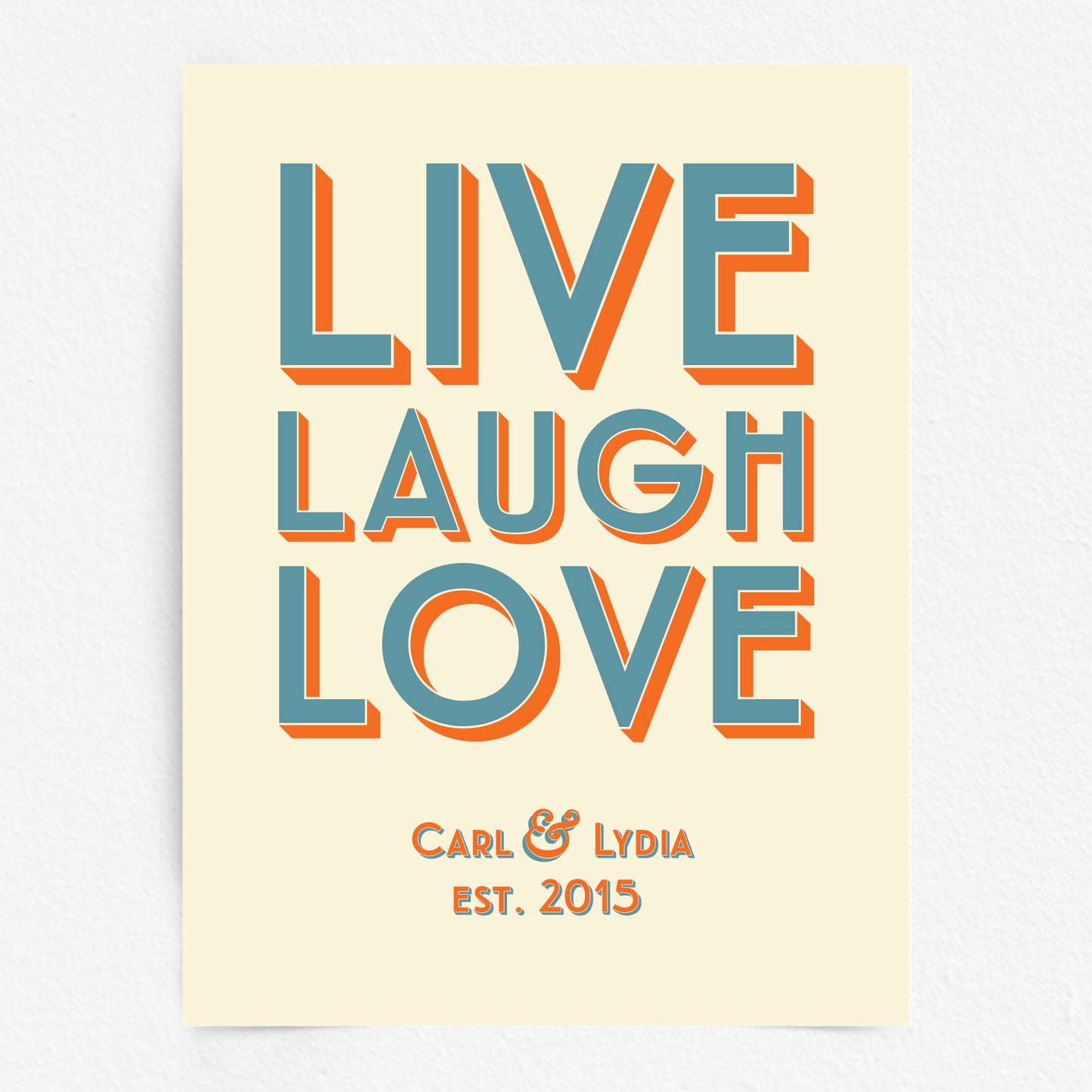Custom Couples Print - Live Laugh Love