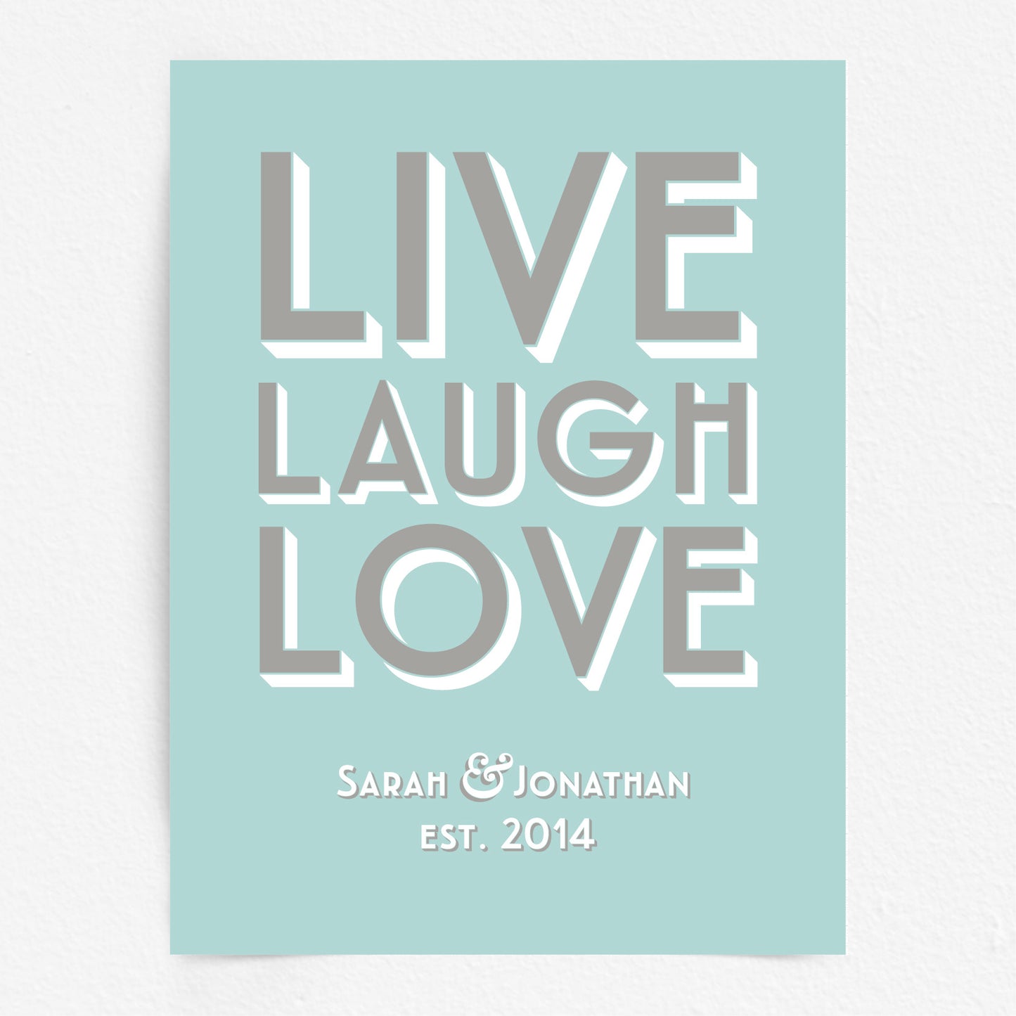 Custom Couples Print - Live Laugh Love