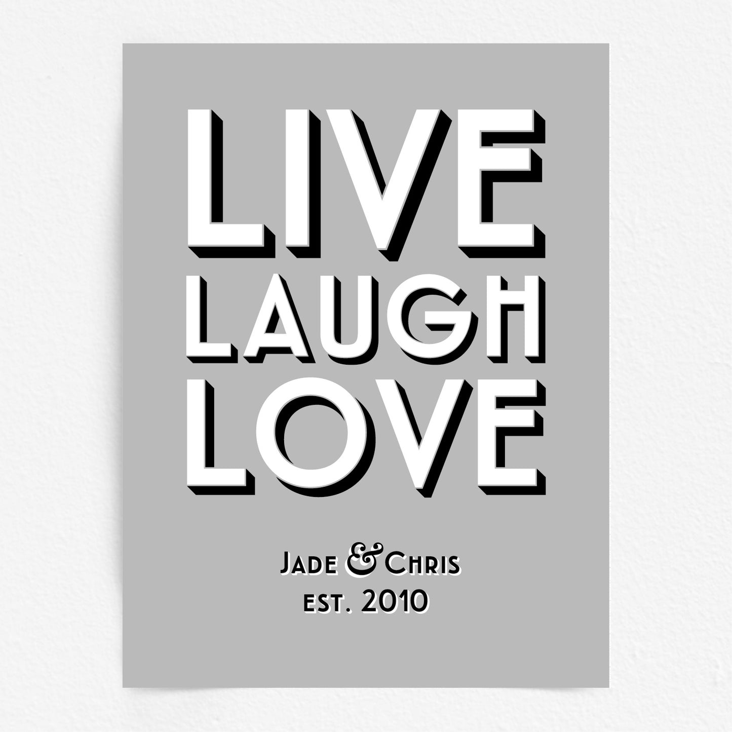 Custom Couples Print - Live Laugh Love