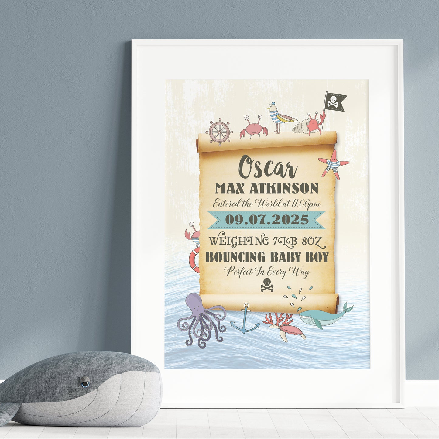 Custom Baby Print - Pirate Treasure Map