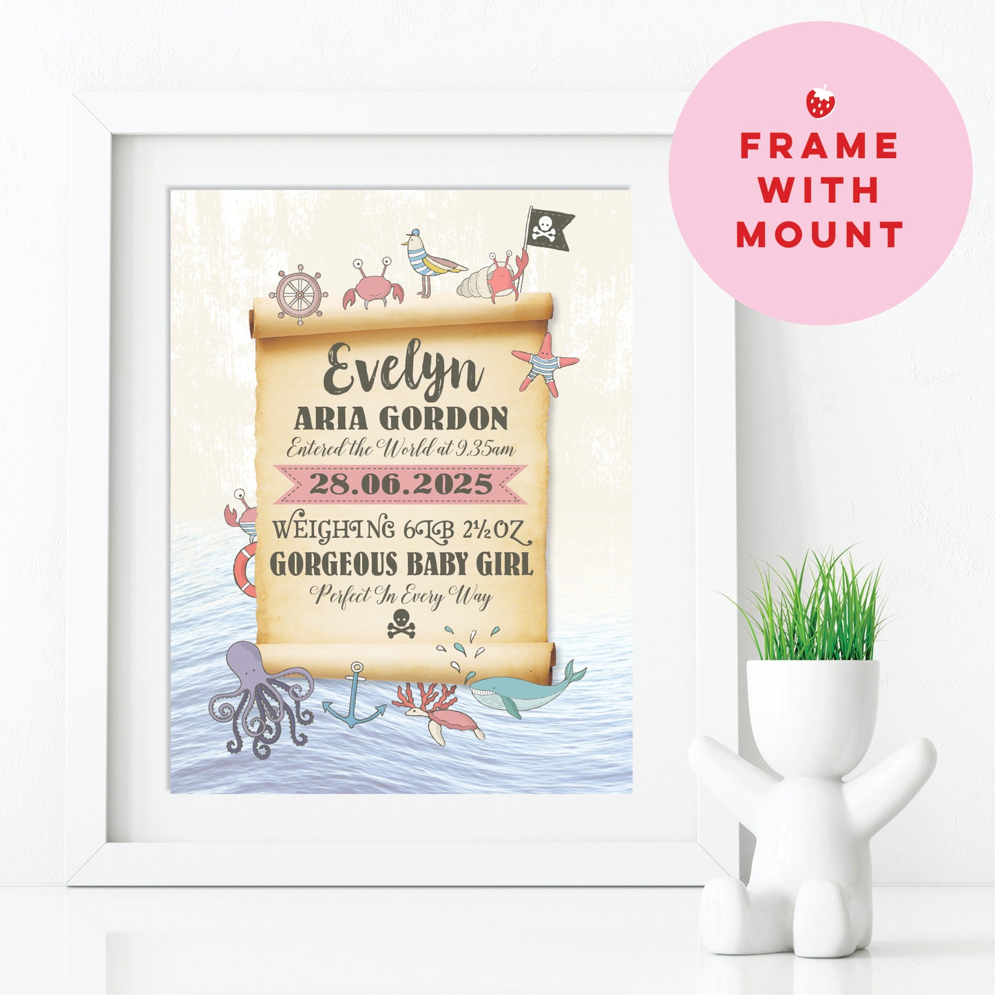 Custom Baby Print - Pirate Treasure Map