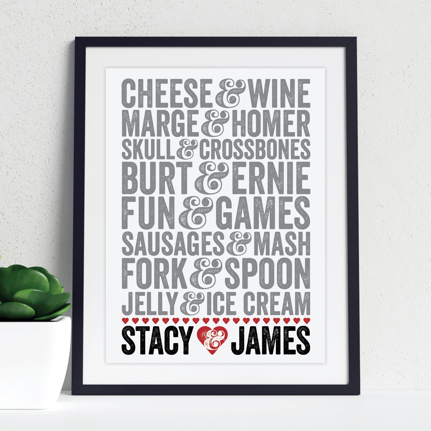 Custom Couples Print - Famous Pairings