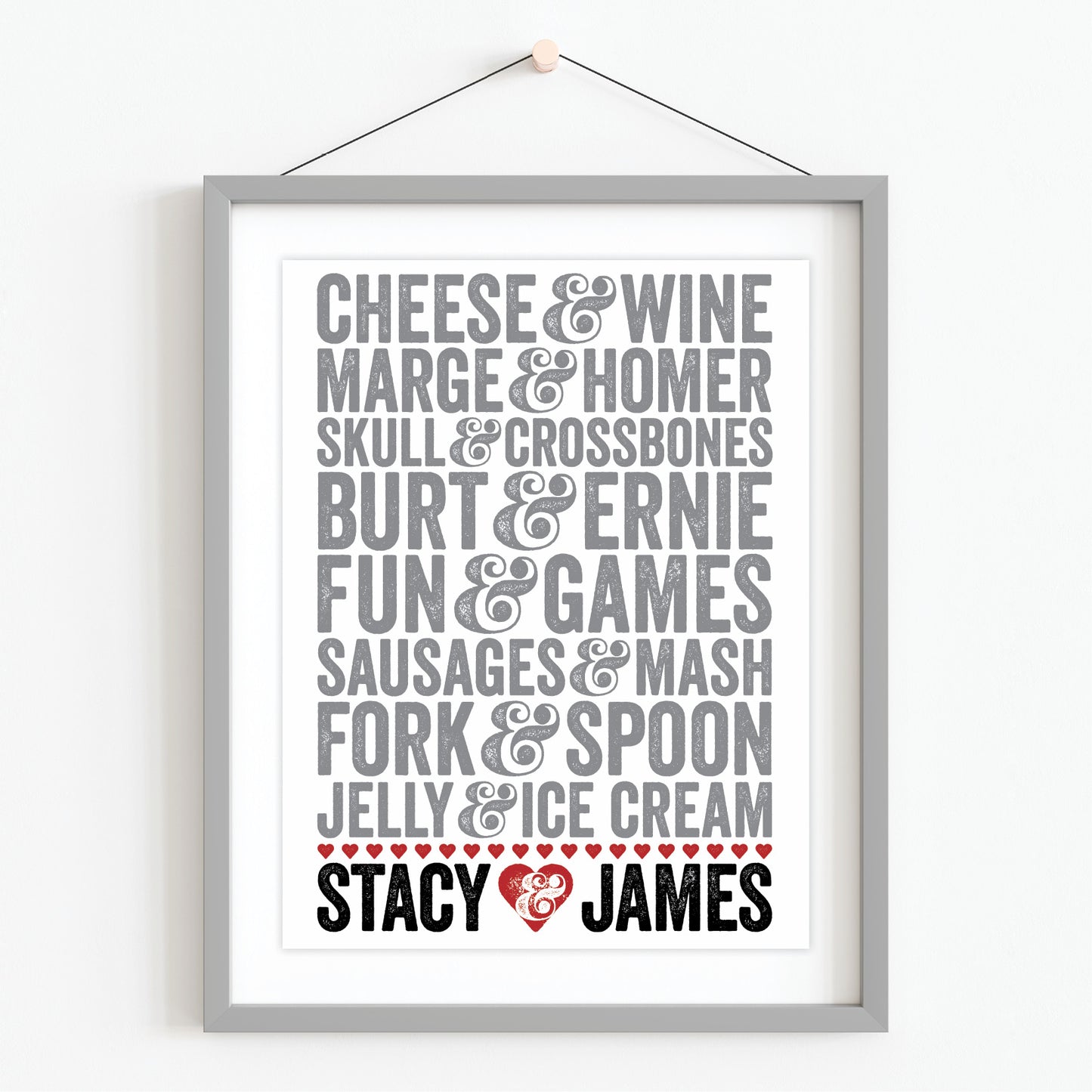 Custom Couples Print - Famous Pairings