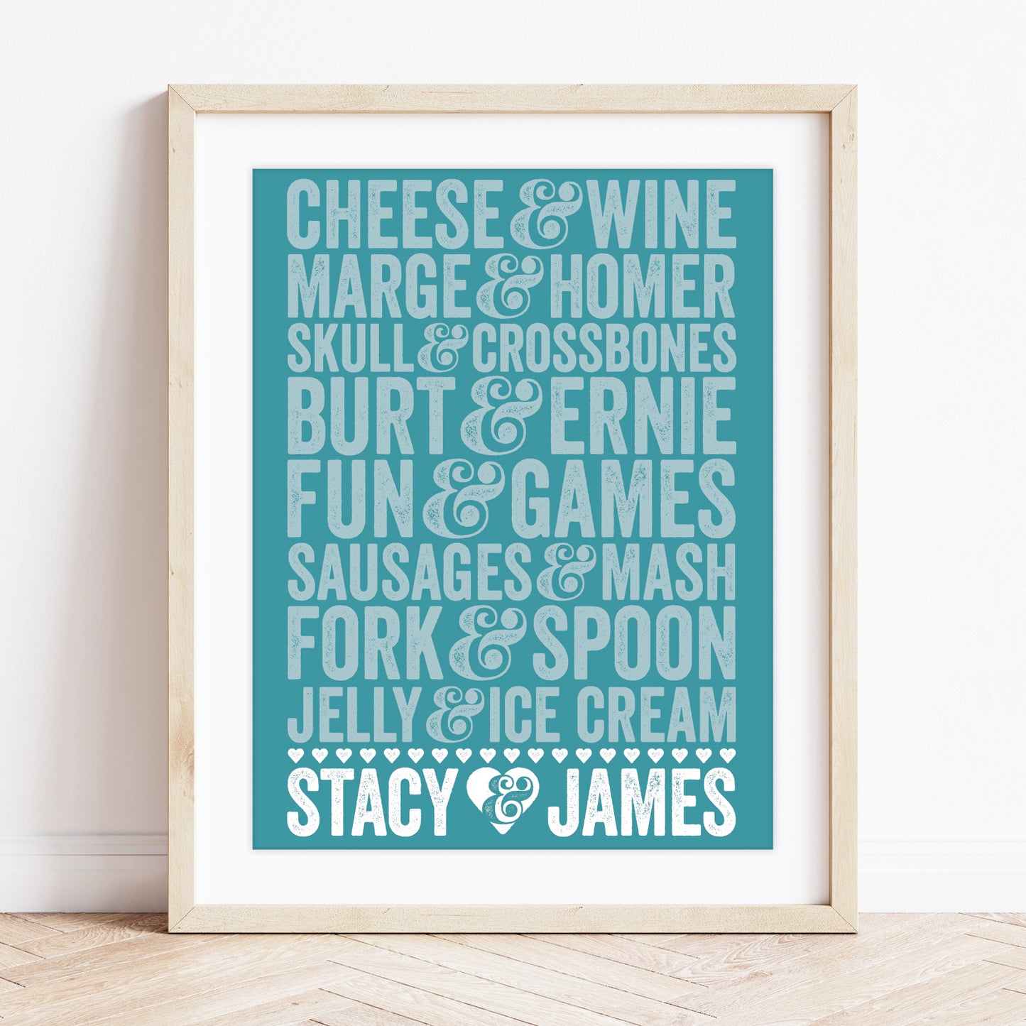 Custom Couples Print - Famous Pairings