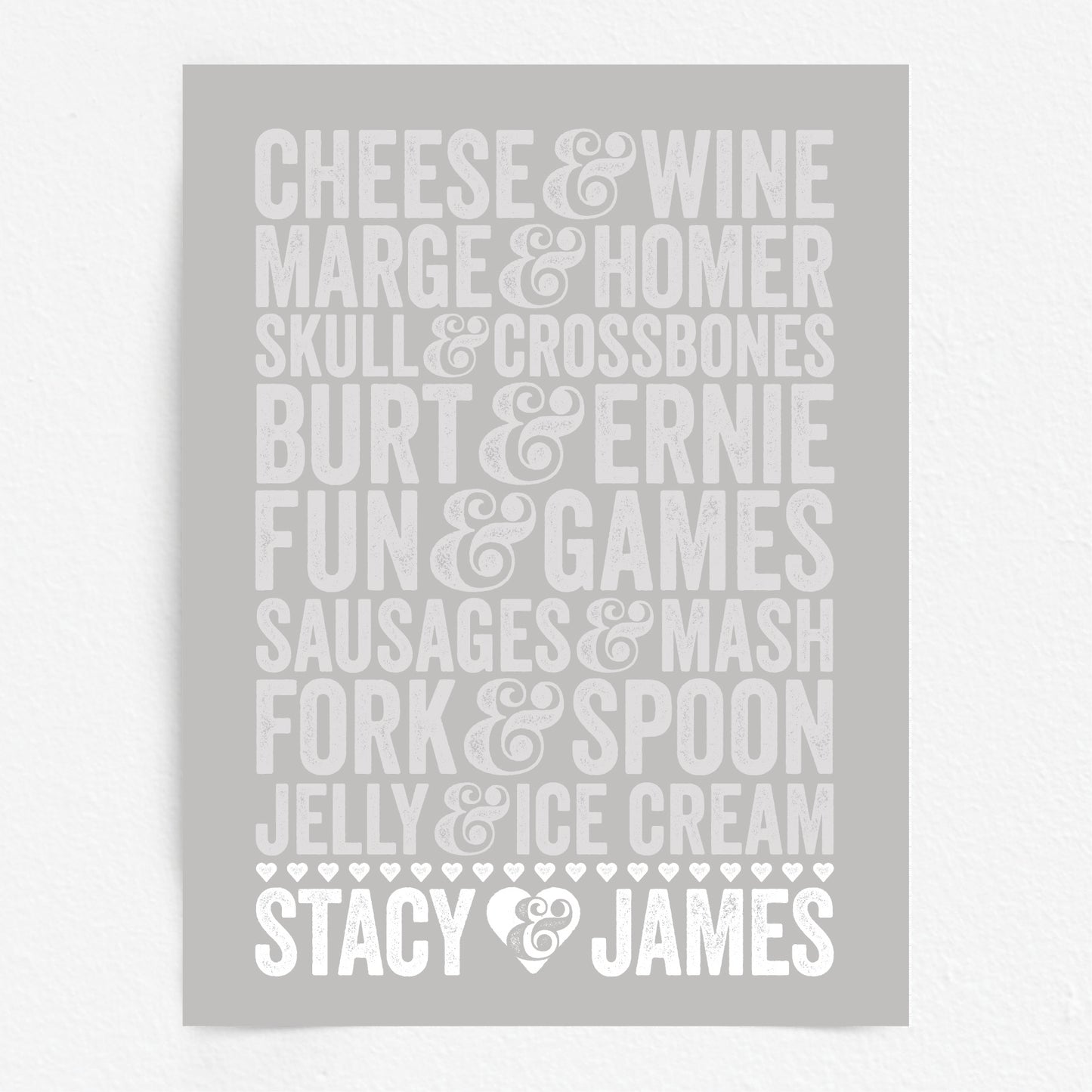 Custom Couples Print - Famous Pairings