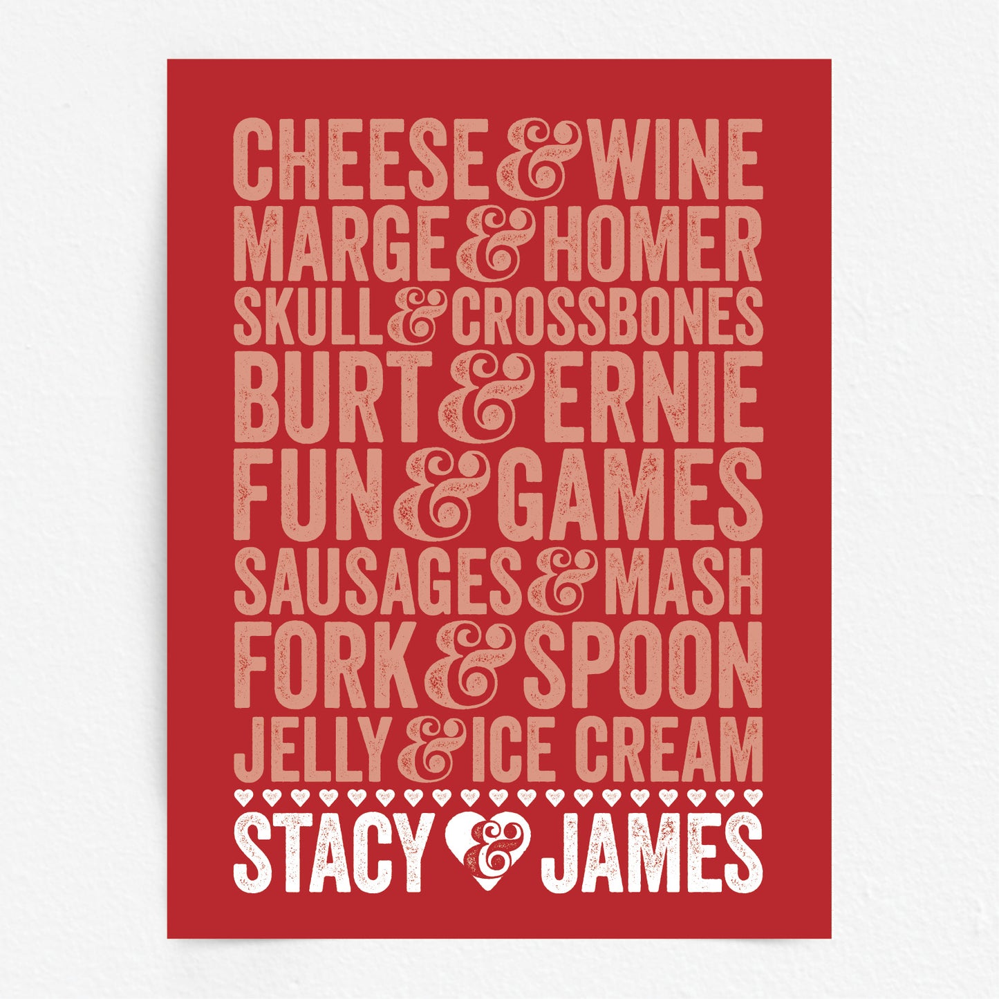 Custom Couples Print - Famous Pairings