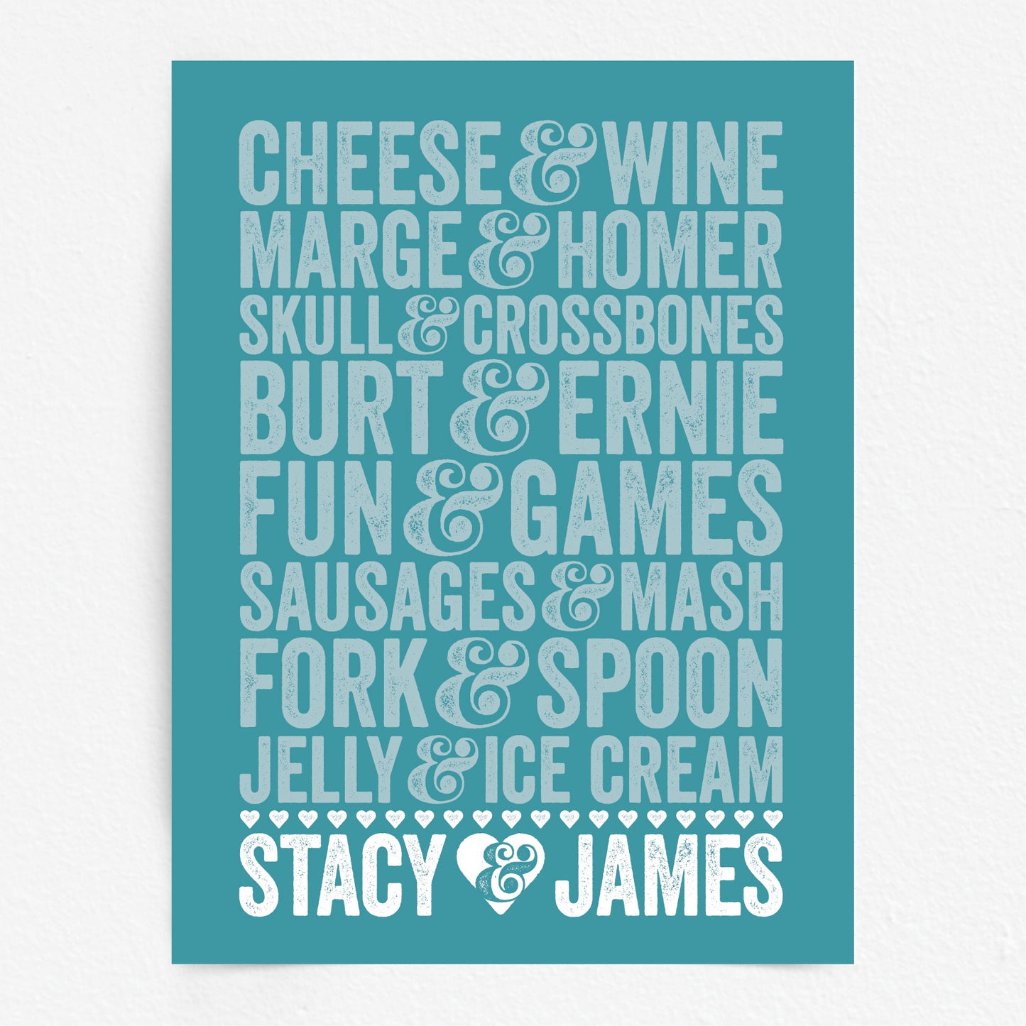 Custom Couples Print - Famous Pairings