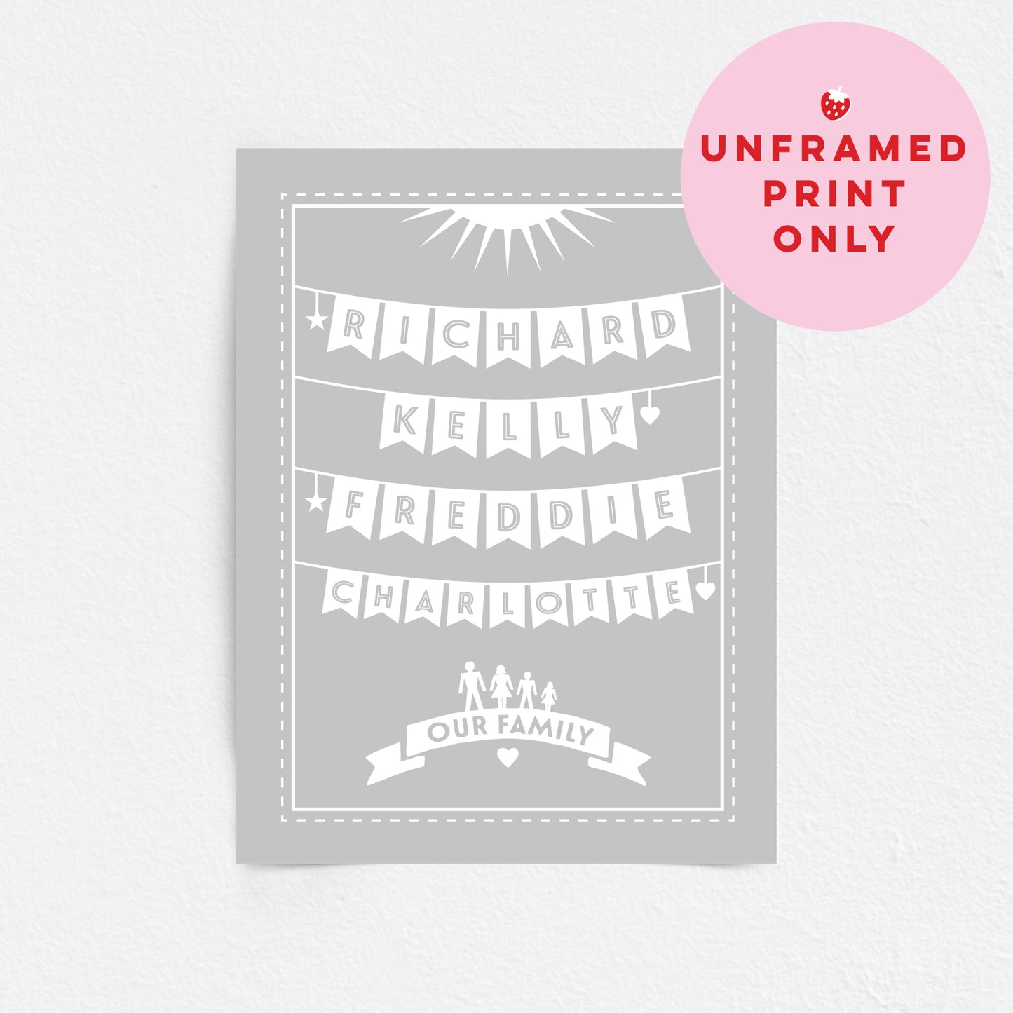 Custom Family Print - Names Bunting
