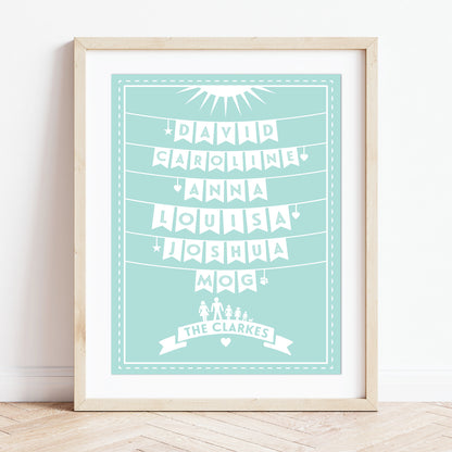 Custom Family Print - Names Bunting