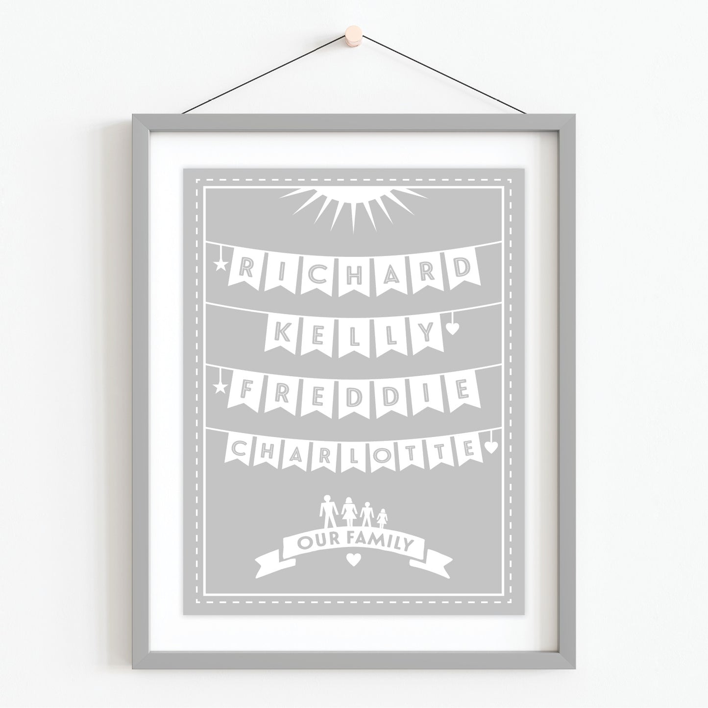 Custom Family Print - Names Bunting