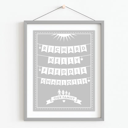 Custom Family Print - Names Bunting