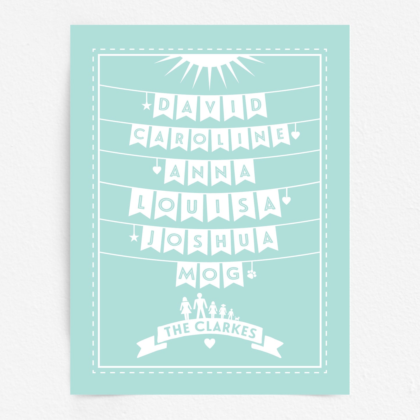 Custom Family Print - Names Bunting