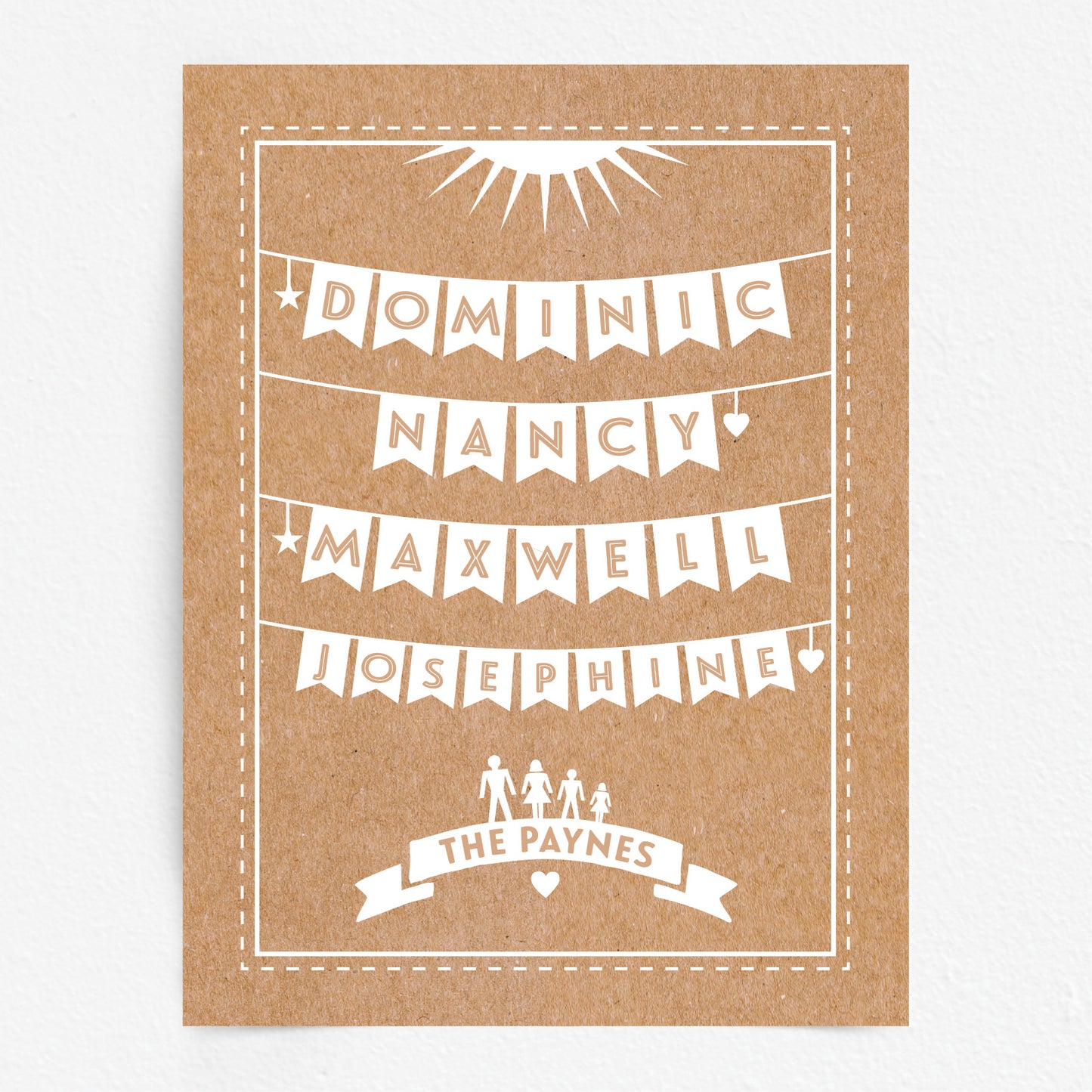 Custom Family Print - Names Bunting