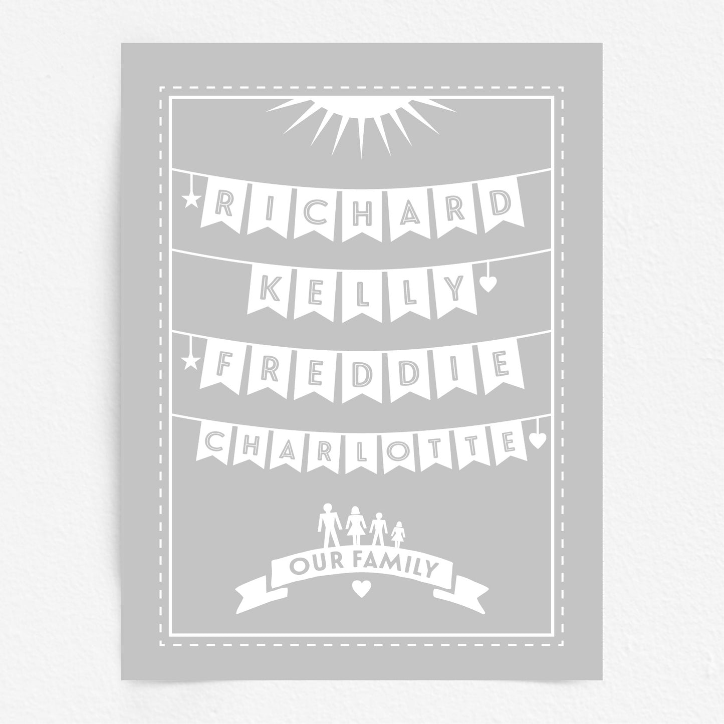 Custom Family Print - Names Bunting