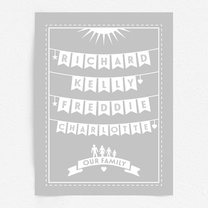 Custom Family Print - Names Bunting