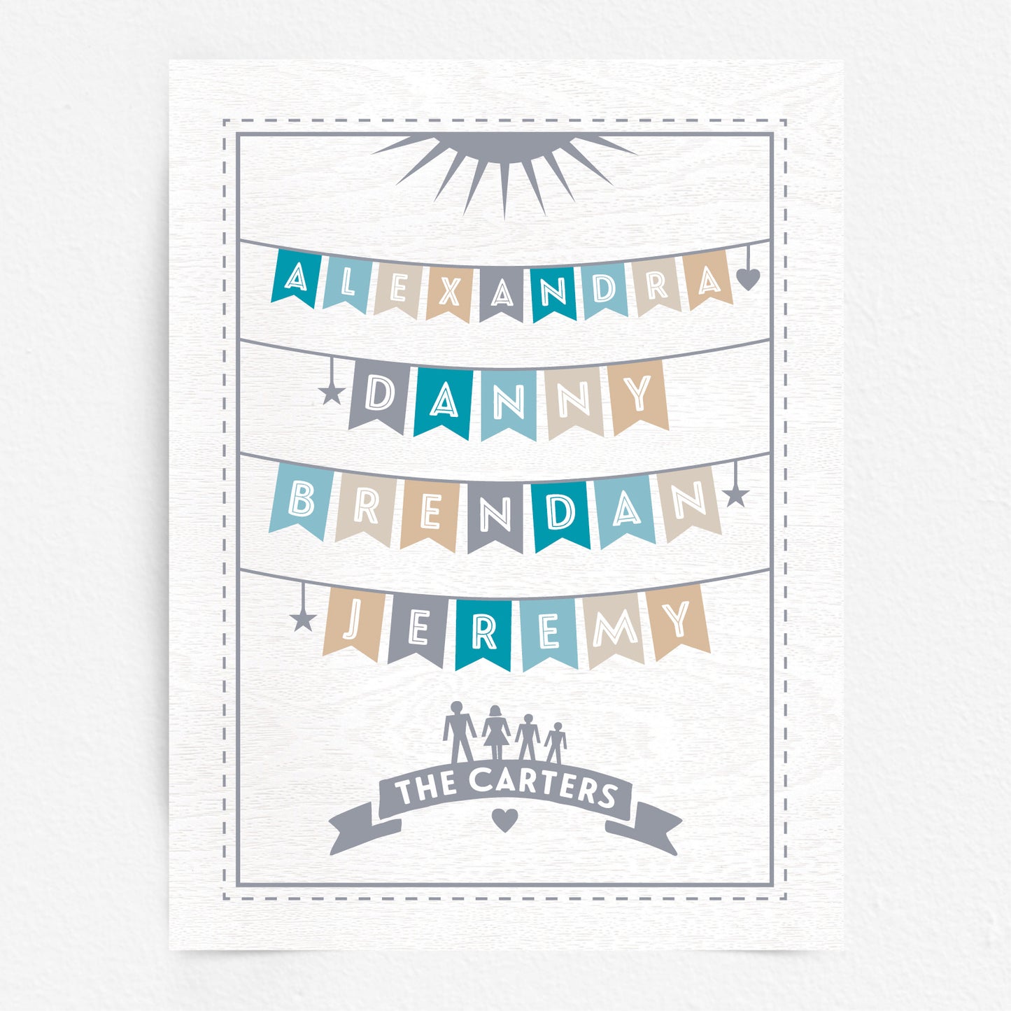 Custom Family Print - Names Bunting