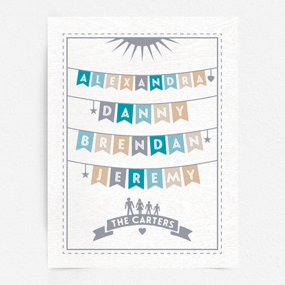 Custom Family Print - Names Bunting