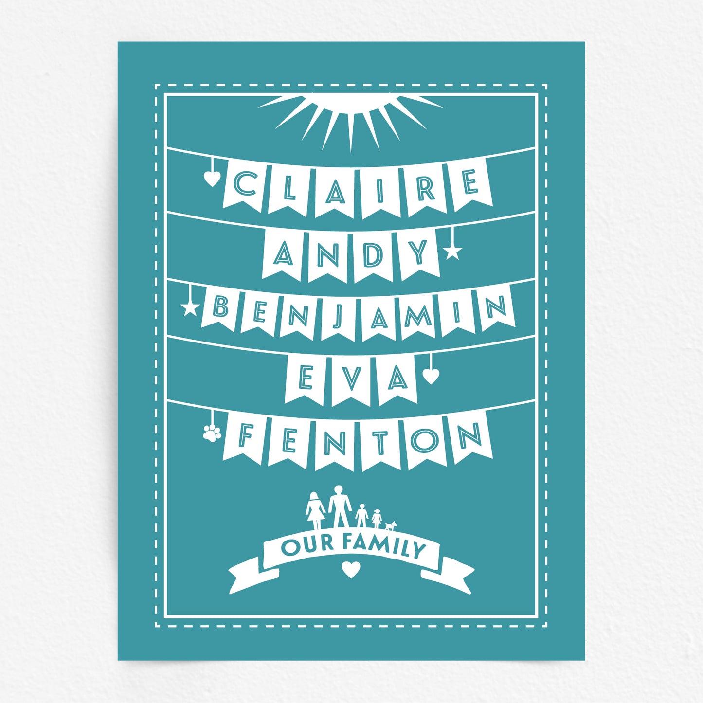 Custom Family Print - Names Bunting