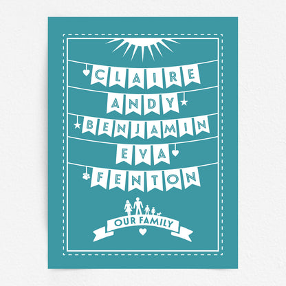 Custom Family Print - Names Bunting