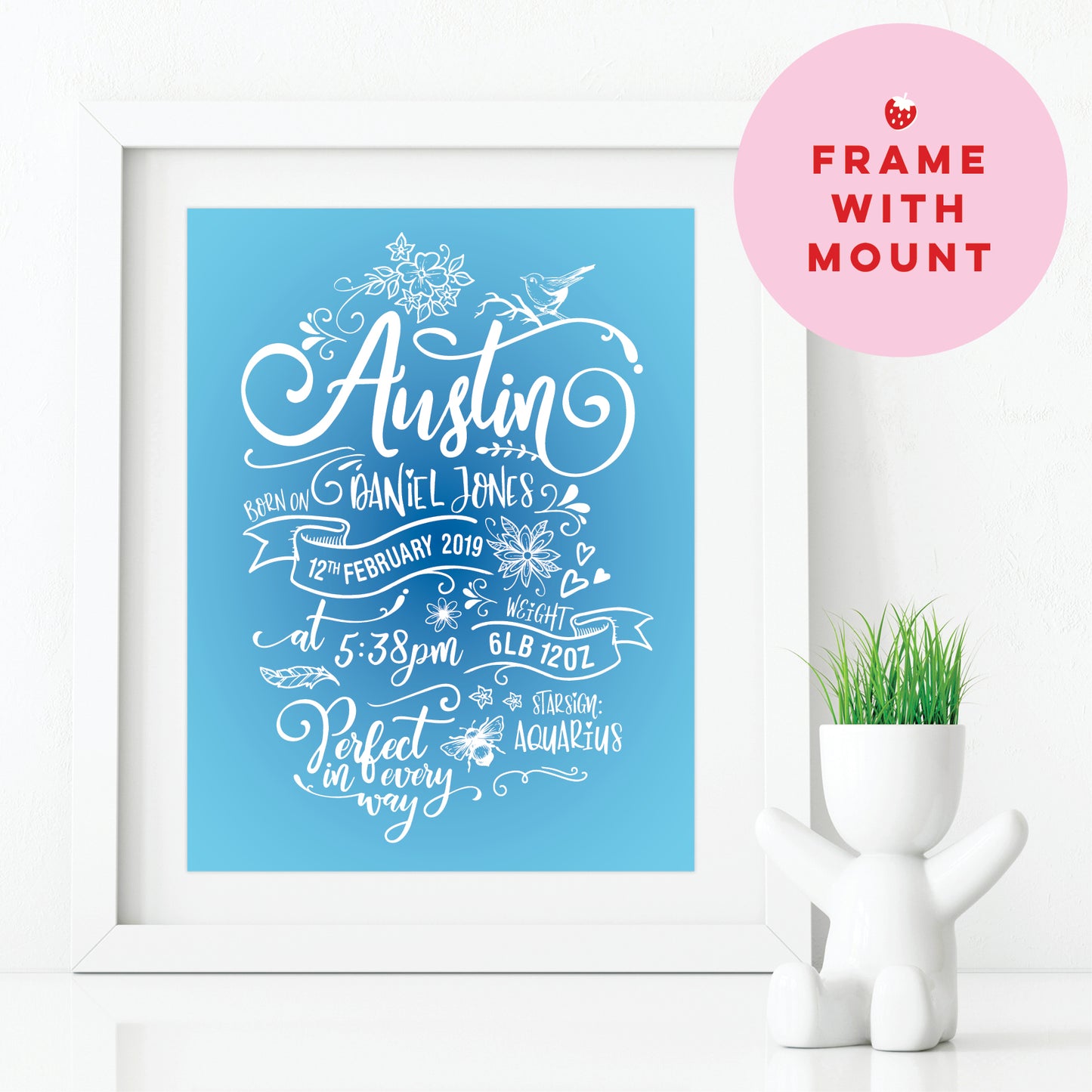 Custom Baby Print - Boy Rustic Woodland Wonder