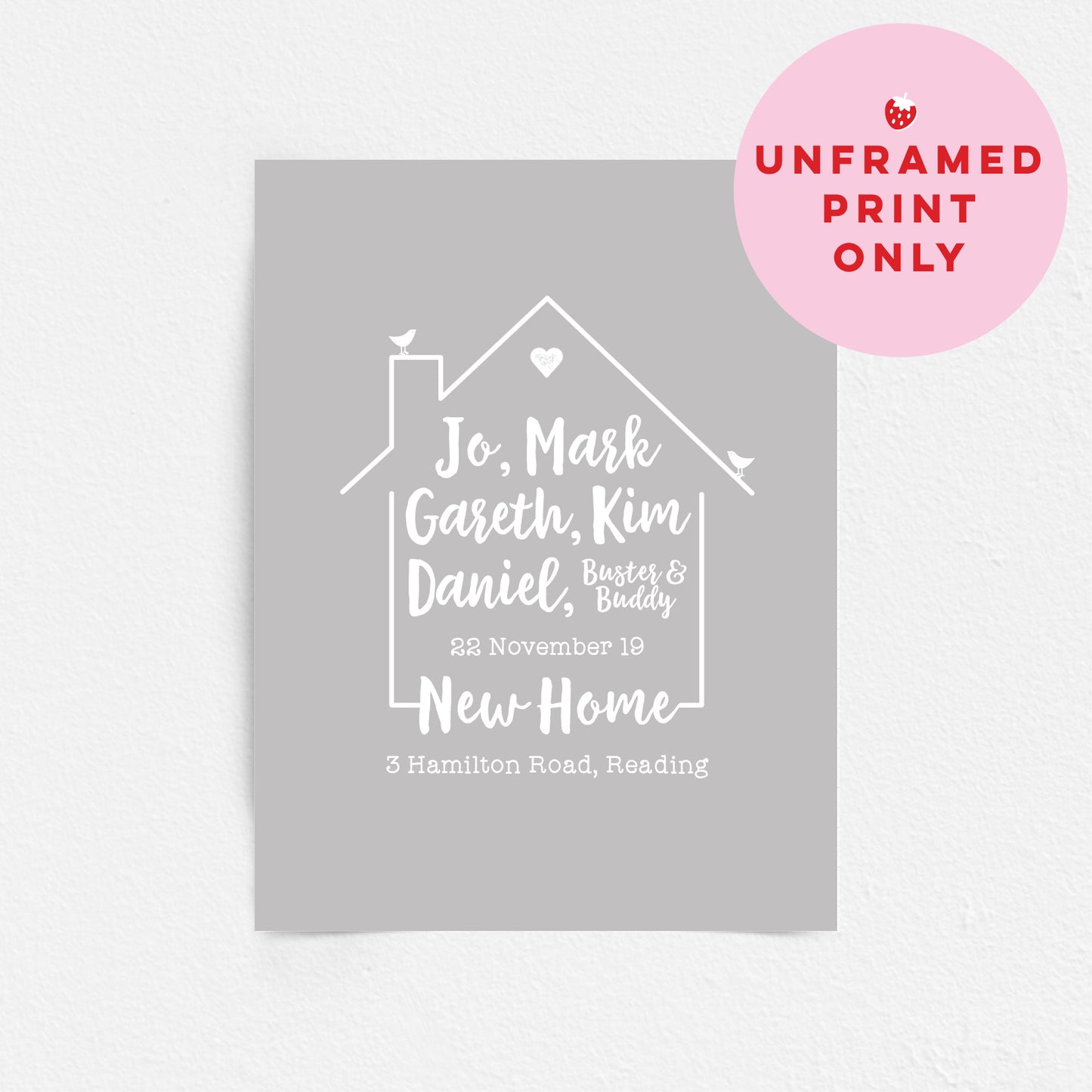 Custom Family Names Print - Our Home