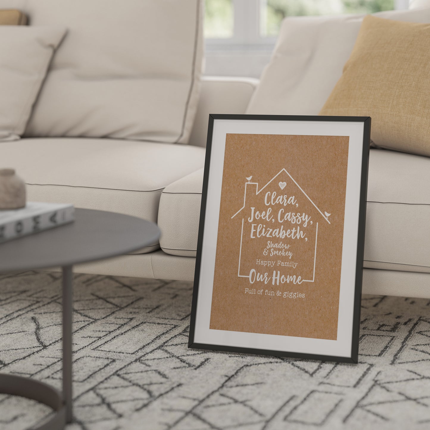Custom Family Names Print - Our Home