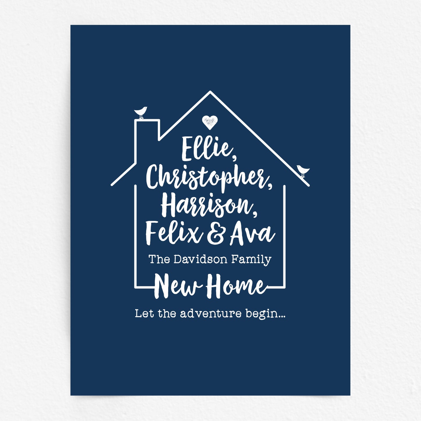 Custom Family Names Print - Our Home