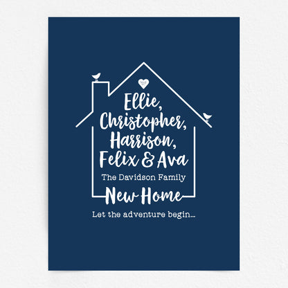 Custom Family Names Print - Our Home