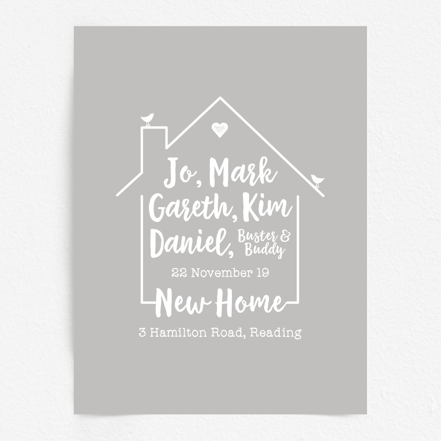 Custom Family Names Print - Our Home