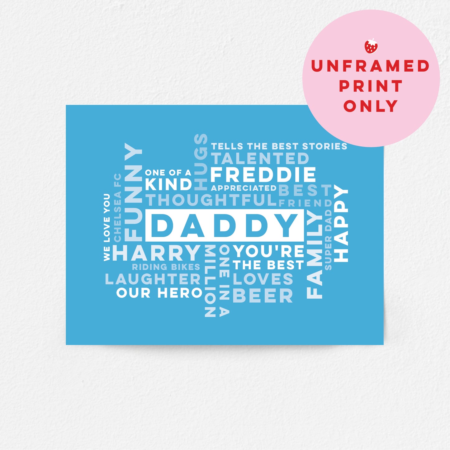 Custom Word Art Print - Best Daddy