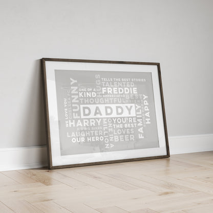 Custom Word Art Print - Best Daddy