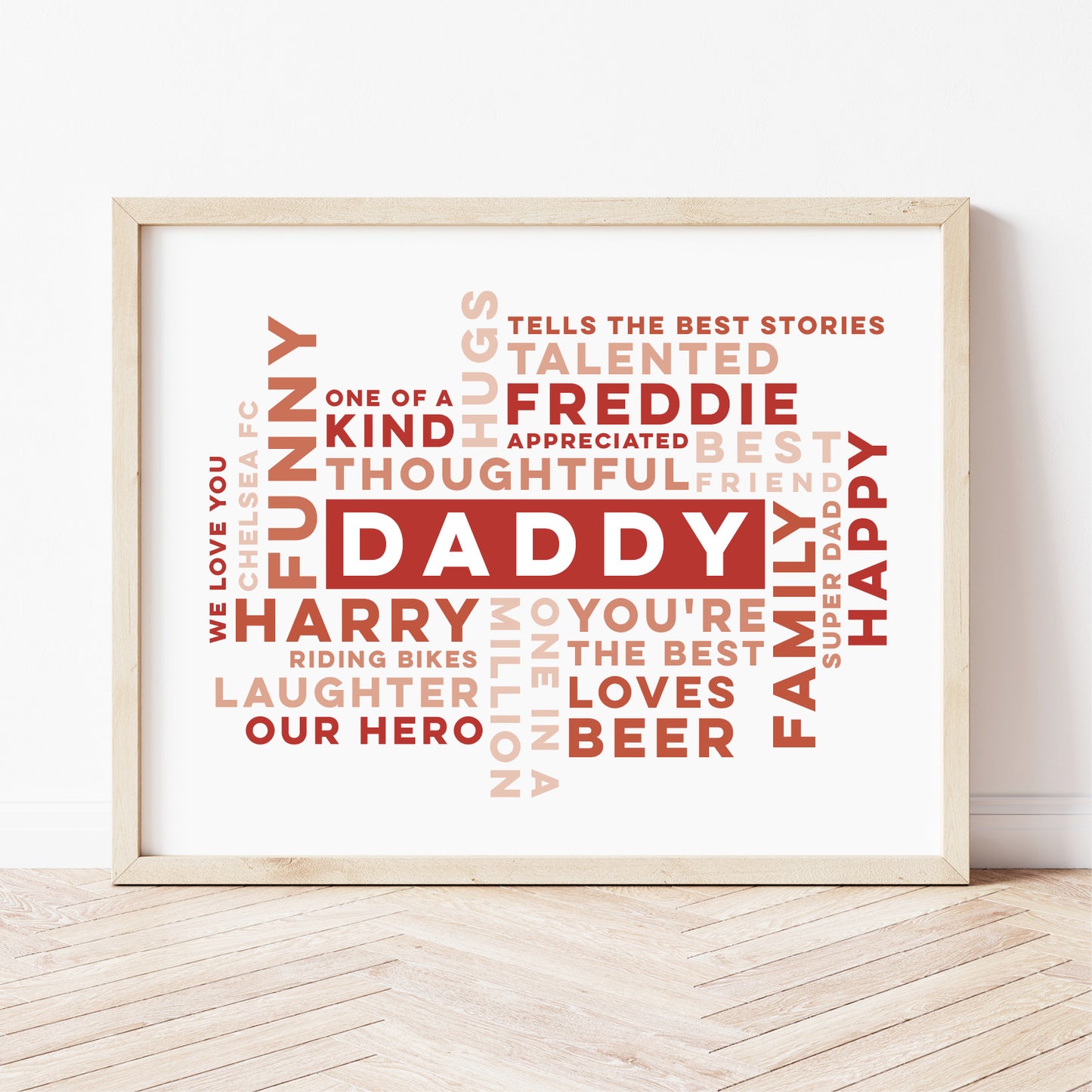 Custom Word Art Print - Best Daddy